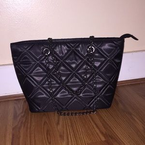 Black Quilted Chain Purse